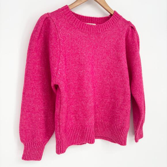 Zenana NWOT Bright Pink Balloon Sleeve Pullover Sweater Size S - Picture 2 of 7